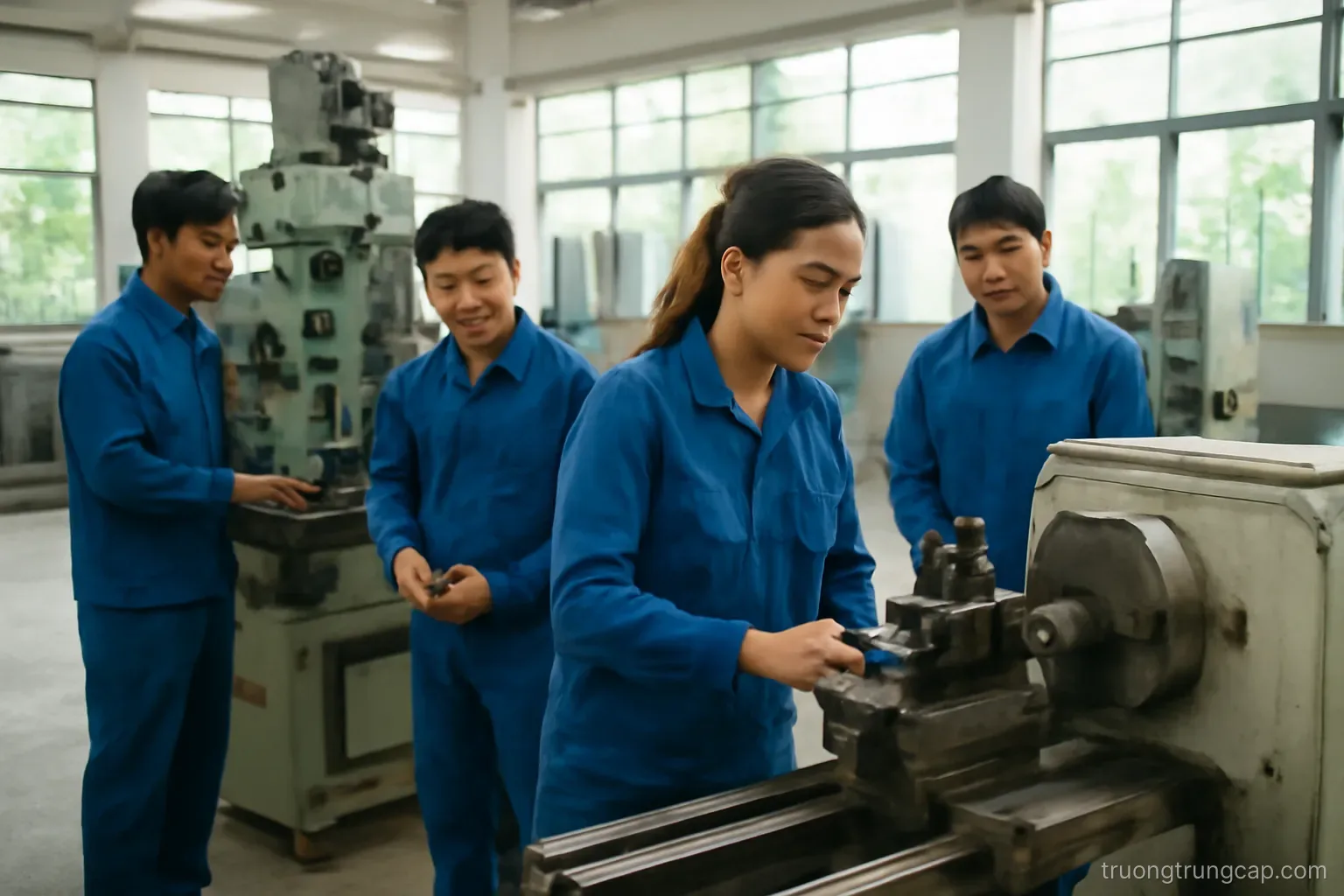 Tham quan xưởng thực hành trước khi nộp hồ sơ